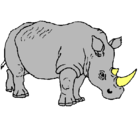 Dibujo Rinoceronte pintado por eho