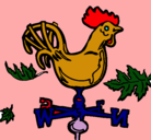 Dibujo Veletas y gallo pintado por paula
