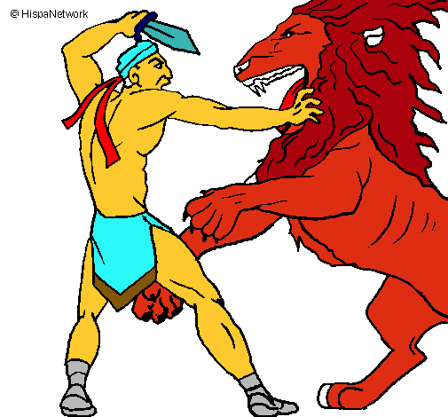 Gladiador contra león