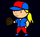 Dibujo Jugadora de béisbol pintado por aneth