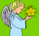 Dibujo Ángel y estrella pintado por NOe