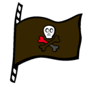 Dibujo Bandera pirata pintado por gonza