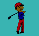 Dibujo Jugador de golf pintado por MJ