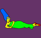 Dibujo Marge pintado por PaulaR.P.