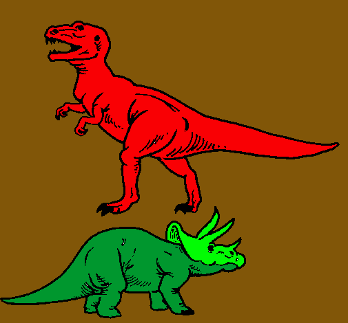 Triceratops y tiranosaurios rex