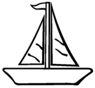 Dibujo Barco velero pintado por lucia