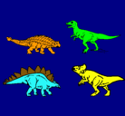 Dibujo Dinosaurios de tierra pintado por max