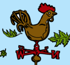 Dibujo Veletas y gallo pintado por ISABELMARIA