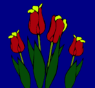 Dibujo Tulipanes pintado por dannyaguirreparedes