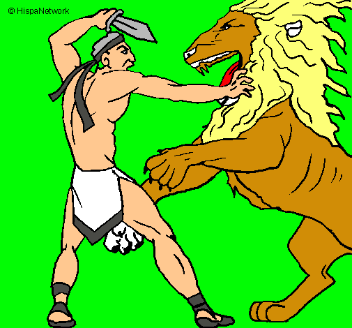 Gladiador contra león