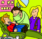 Dibujo Niño en el dentista pintado por Albita
