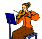 Dibujo Dama violinista pintado por CINDY
