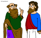 Dibujo Sócrates y Platón pintado por alex