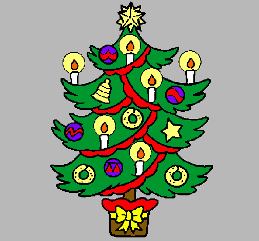 Árbol de navidad con velas