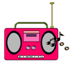 Dibujo Radio cassette 2 pintado por ERIKAGONZLEZ