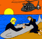 Dibujo Rescate ballena pintado por Pra