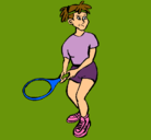 Dibujo Chica tenista pintado por dani