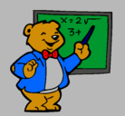 Dibujo Profesor oso pintado por paola