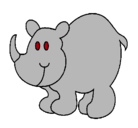 Dibujo Rinoceronte pintado por lail