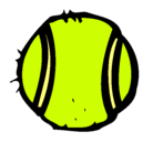 Dibujo Pelota de tenis pintado por abril
