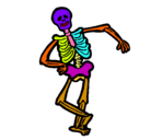 Dibujo Esqueleto contento pintado por jonatanminero