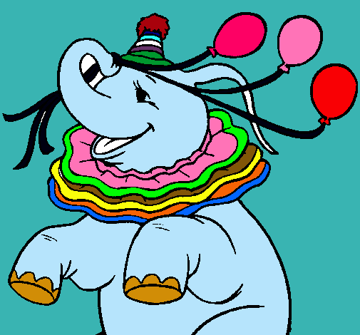 Elefante con 3 globos