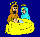 Dibujo Natividad pintado por sheyla