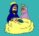 Dibujo Natividad pintado por lucia