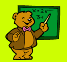 Dibujo Profesor oso pintado por alex