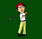 Dibujo Jugador de golf pintado por bego