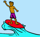 Dibujo Surfista pintado por andrea
