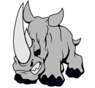 Dibujo Rinoceronte II pintado por alisona.