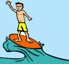 Dibujo Surfista pintado por lola