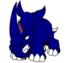Dibujo Rinoceronte II pintado por Kennia