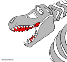 Dibujo Esqueleto tiranosaurio rex pintado por ariadna