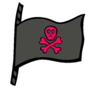 Dibujo Bandera pirata pintado por Dayana