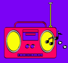 Dibujo Radio cassette 2 pintado por PaulinaRuvio