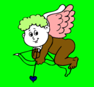 Dibujo Cupido pintado por agustina