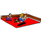 Dibujo Lucha en el ring pintado por marcos