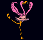 Dibujo Avestruz en ballet pintado por ane