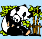 Dibujo Mama panda pintado por irenethebest