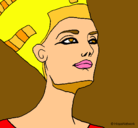 Dibujo Busto de Nefertiti pintado por narciso