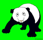 Dibujo Oso panda pintado por condenadoamorir