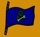 Dibujo Bandera pirata pintado por LEO