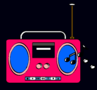 Dibujo Radio cassette 2 pintado por cecil