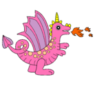Dibujo Dragón alegre II pintado por dragona