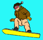 Dibujo Snowboard pintado por junior