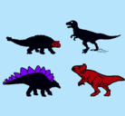 Dibujo Dinosaurios de tierra pintado por leo