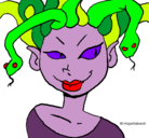 Dibujo Mujer medusa pintado por MARECETA