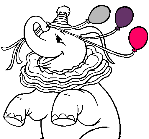 Elefante con 3 globos